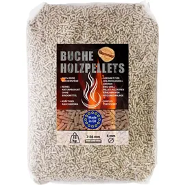 FLAMEUP Pellets 15 kg Holz Buche grau