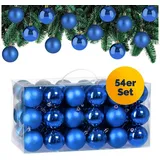 DEUBA Weihnachtsbaumkugeln blau