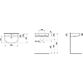 Laufen Sonar Unterbauwaschtisch 60 x 42 cm