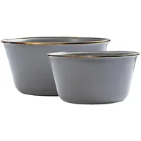 BareBones Schüssel Set Camping Outdoor 2-tlg. 5L & 3L grau gesprenkelt