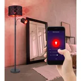 Leselampe Stehleuchte Standleuchte Smart RGB LED Alexa Google Samt schwarz gold