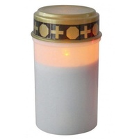 CBK-MS LED Grabkerze weiß flackernd 12 cm hoch Batteriebetrieb Grablicht LED Kerzen