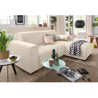 Home Affaire Ecksofa »Langeland L-Form«, incl. 2 Zierkissen, Recamiere wahlweise links oder rechts, beige