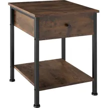 Tectake Nachtschrank Bradford 40 x 40 x 55,5 cm Braun