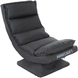 Phoenix Loungesessel Minecraft Polyester 59 x 83 x 59 cm Grau mit verstellbarer Rückenlehne