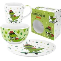SHEEPWORLD GRUSS & CO Kindergeschirr-Set Motiv "Dinosaurier"