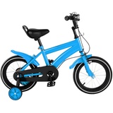 CUMELLIIR Kinderfahrrad 14 Zoll, Kinderfahrrad mit Stützrädern ab 4 Jahre, Fahrrad für 3 Jährige mit Auto-Glocke, Kinderfahrrad für Jungen Mädchen, Ab 3-6 Jahre, Blau