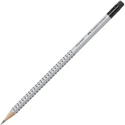 Faber-Castell Bleistift »Grip 2001« HB mit Radiergummi grau
