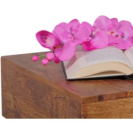 FineBuy Beistelltisch Massivholz Wohnzimmertisch Ø 44cm Couchtisch Landhaus-Stil