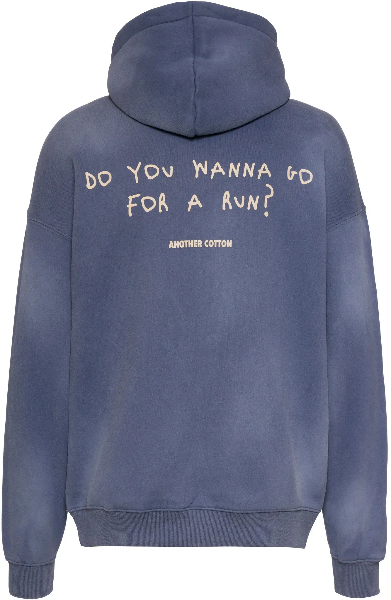 Another Cotton Lab Wanna Go Washed Hoodie in blue, Größe L - blau