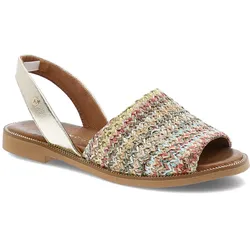 Goldene Sandalen Armodo Flache Schuhe, 38