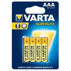 Varta Superlife - Batterie 4 x AAA - Kohlenstoff