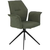 Armlehnstuhl - grün - drehbar - 92 cm hoch Esszimmerstuhl Küchenstuhl