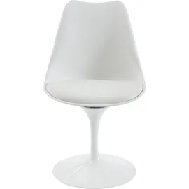 vente-unique Stuhl Polypropylen & Metall Weiß 2er Set