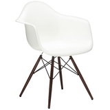 Vitra Stuhl Eames Plastic Armchair DAW 83x63x59 cm, Gestell: Ahorn nussbaumfarbig, Designer Charles & Ray Eames