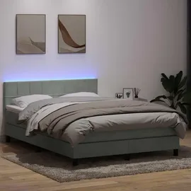 vidaXL Boxspringbett 160 x 220 cm Hellgrau