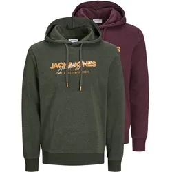 Jack & Jones Hoodie Alvis Kapuzenpullover Doppelpack