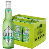 SALITOS MOJITO Biermix, 24 x 0,33l Glas Mehrwegflaschen im Kasten, enthält 6 x 4er Pack, Biermischgetränk mit Limette, frischer Minze & Rum-Note, 5,0% Vol. – erfrischender Mojito Geschmack
