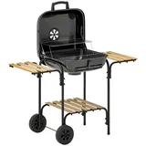 Outsunny Holzkohlegrill schwarz