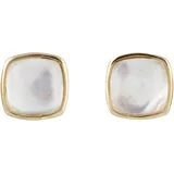 Buckley London Paar Ohrstecker BUCKLEY LONDON "Messing vergoldet mit Perlmutt", Damen, Gr. one-size, Messing, gelb, Ohrringe