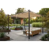 Jet-Line® Garten Pavillon Pergola Pavillon Metall LUXOR LIGHT 3x4m Gartendach