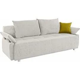 Collection AB Schlafsofa Kunstleder 2-Sitzer Silber