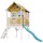 Axi Spielhaus Laura 318 x 272 x 191 cm Holz Braun/Weiß mit Rutsche Grün