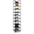 Relaxdays Schuhregal 33 x 175 x 33 cm schwarz/grau