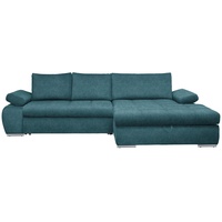 Carryhome Ecksofa Petrol, - 294x173 cm,