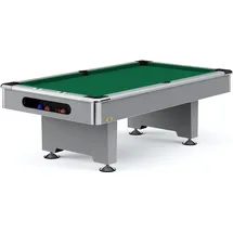 Automaten Hoffmann Billardtisch Club Pro III Dekor Grau, EuroSpeed, Grün, 9 ft (Spielfeld 254x127 cm)