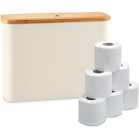 Relaxdays Toilettenpapier Aufbewahrung, 12 Rollen, HxBxT: 34,5 x 45