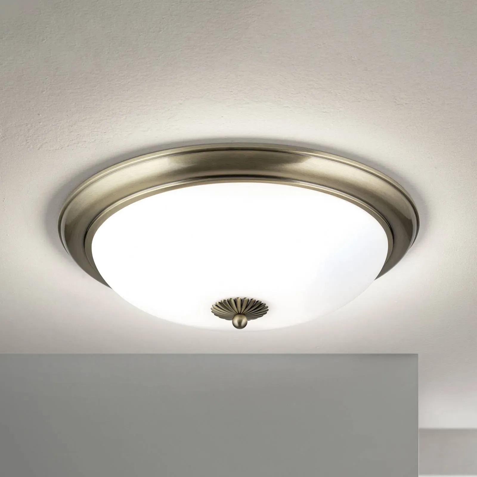 ORION Deckenlampe Empire, dimmbar, bronze / altmessing, für Wohn- / Esszimmer, Metall, Antik, Deckenlampe - 48 cm - 48 cm - 14.5 cm