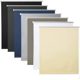Woltu Verdunklungsrollo Klemmfix 110 x 210 cm Weiß