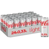 Coca-Cola Light Taste - mit originalem Coca-Cola-Geschmack - ohne Kalorien - erfrischendes Softgetränk in coolen Einweg Dosen (24 x 330 ml)