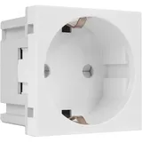 Maclean Brackets Maclean MCE719W Schuko Unterputz-Steckdose ohne Rahmen Schutzkontaktsteckdose Steckdose Modulare Wandsteckdose Unterputzdose Wanddose Einbaudose Unterputz Montage (Schuko Steckdose, Weiß)
