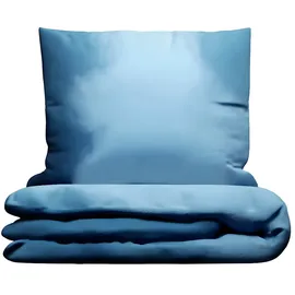 GRUND Paradi Bettwäsche Blau 135 x 200 cm + 80 x 80 cm