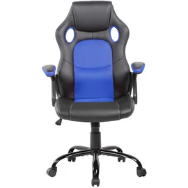 Mobili Rebecca Bürostuhl Racing Stuhl Schwarz Blau - Blau
