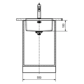 Franke MRX 110-45 rechts Unterbauspüle Edelstahl gebürstet/ Silber Handbetätigung 1100 x 450 mm