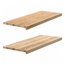 vidaXL Fensterbänke 2 Stk. Unbehandelt 100x40x2 cm Massivholz Eiche