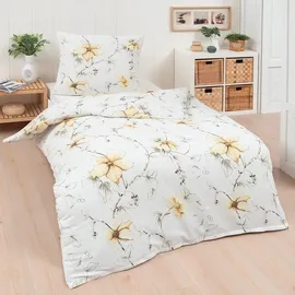 Traumschlaf Scarlett Floral Weiß 155 x 220 cm + 80 x 80 cm