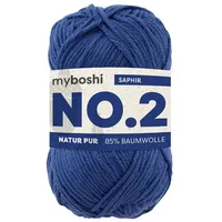 myboshi Häkelgarn Baumwolle Blau 100 m 1 St.