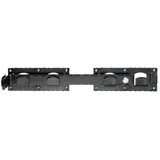 GAH Alberts Doppeltorüberwurf glatt/hämmert Schwarz 423 x 70 mm