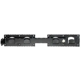 GAH Alberts Doppeltorüberwurf glatt/hämmert Schwarz 423 x 70 mm