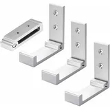 4 Stück Klapphaken, Faltbare Garderobenhaken, Wandhaken Aus Aluminiumlegierung, 90° Faltbare Kleiderhaken, Selbstklebende Haken Für Badezimmerwand