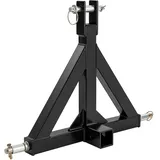 Dreipunkt-Anhängerkupplung Ackerschienendreieck Kat 2 verdrehsicher | Für Traktoren & Anhänger | Mit 2" Kugelbolzen, Zugmaul & Stahlrahmen | Stabile Dreipunktaufhängung, Einfache Montage