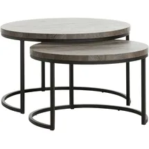 omg design Couchtisch OMG DESIGN "Rutger", beige (natur, schwarz, natur), B:67cm H:50cm T:86cm, Tische, Couchtisch, im 2er Set, variabel stellbar