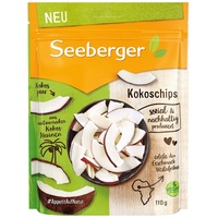 Seeberger Kokoschips, Knusprige Kokosstreifen aus Westafrika - lecker und aromatisch - sozial & nachhaltig produziert - naturbelassen - ungesüßt, vegan (12 x 110 g)