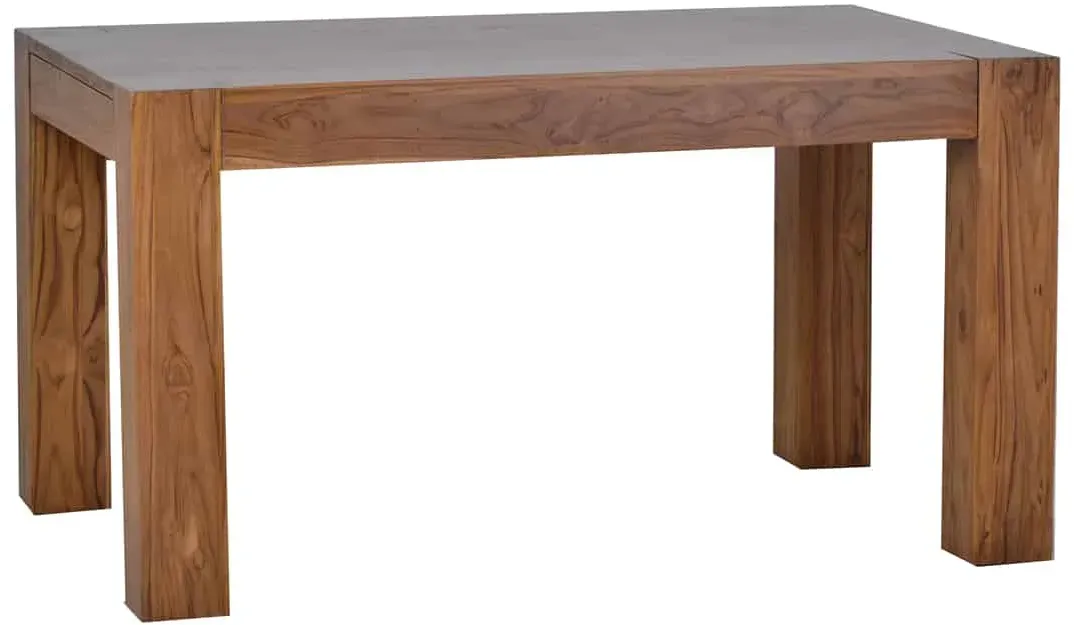Esstisch Mumba 160x90cm mit Kopfauszug Massivholz Teak
