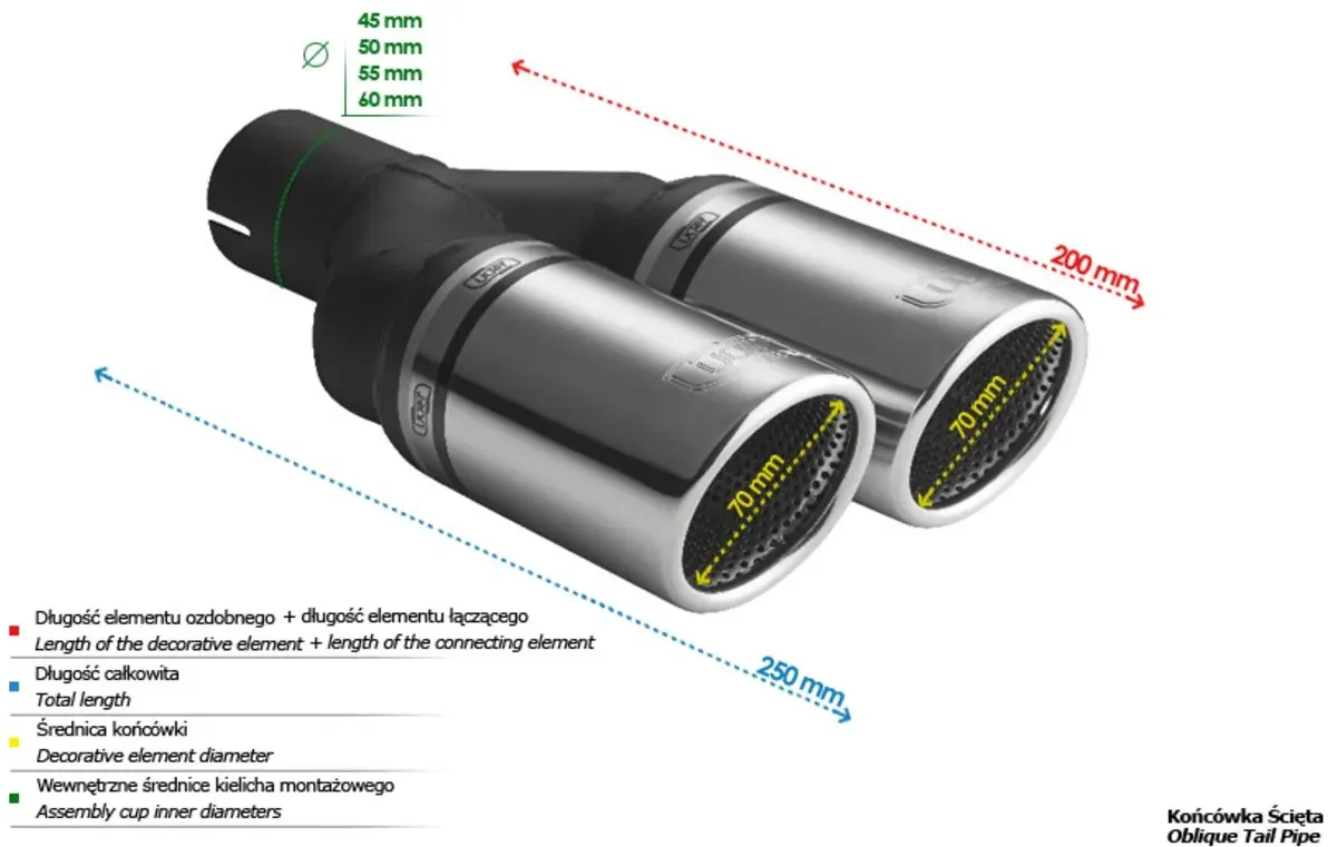 Embout d'échappement ULTER ULT N2-70RS/50