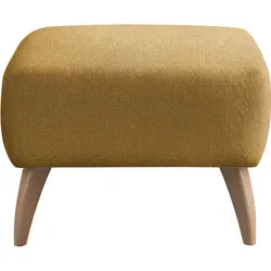 Polsterhocker INOSIGN "Colori", gold, B:66cm H:44cm T:66cm, 100% Polyester, Hocker, Holzfußfarbe wählbar, verschiedene Stoffe, hochwertige Stoffqualität